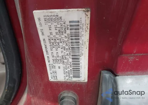 1997 Toyota Previa Le S/C from USA, damaged, VIN JT3HK23M2V1070600